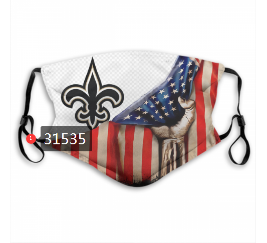 NFL 2020 New Orleans Saints #51 Dust mask with filter->nfl dust mask->Sports Accessory